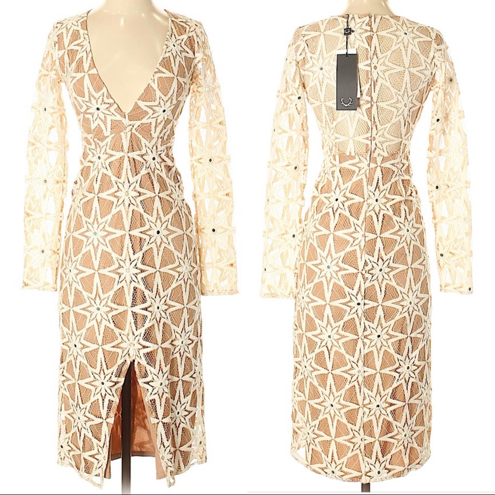 FOR LOVE & LEMONS Metz Midi Dress NEW